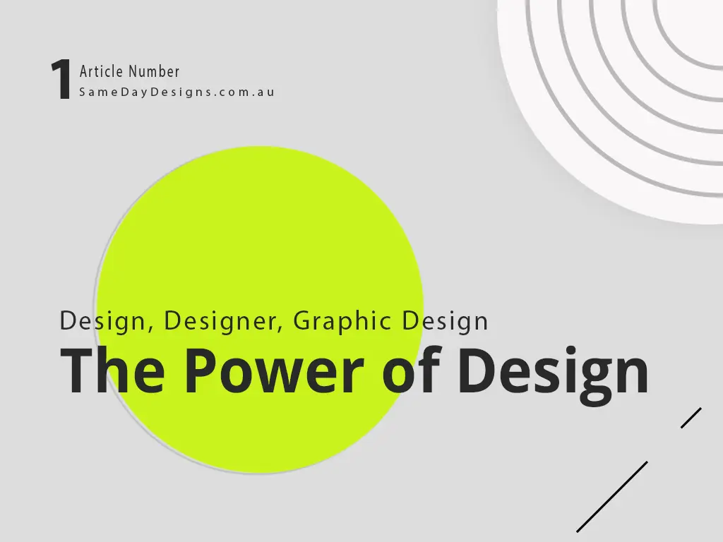 The power of Design banner